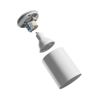 Spectrum CHLOE GU10 Overflademonteret LED Spotlys 250V IP44 Aluminium Hvid Rund 70x90mm