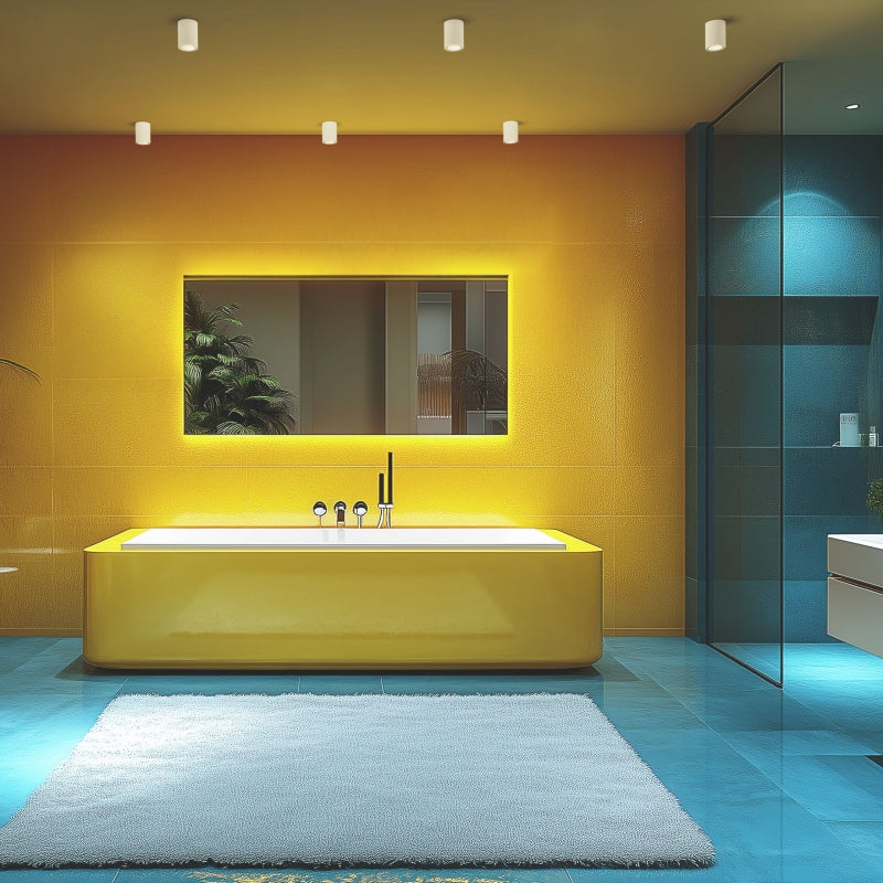 Spectrum CHLOE GU10 Overflademonteret LED Spotlys 250V IP44 Aluminium Hvid Rund 70x90mm