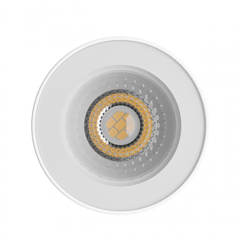 Spectrum CHLOE GU10 Overflademonteret LED Spotlys 250V IP44 Aluminium Hvid Rund 70x90mm