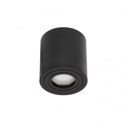 Spectrum CHLOE GU10 Overflademonteret Loftlampe, IP65 Sort Aluminium Rundt Hus, 250V, 6W Maks