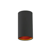 Spectrum CHLOE GU10 påbygget LED spot, maks 10W, IP20, Sort Gylden, 250V, aluminiumshus