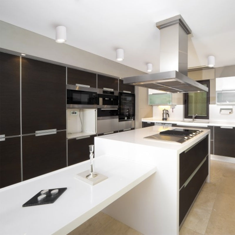 Spectrum CHLOE GU10 Overflademonteret LED Spot, IP20, 250V, Justerbar Rundt Hvidt Aluminiumshus