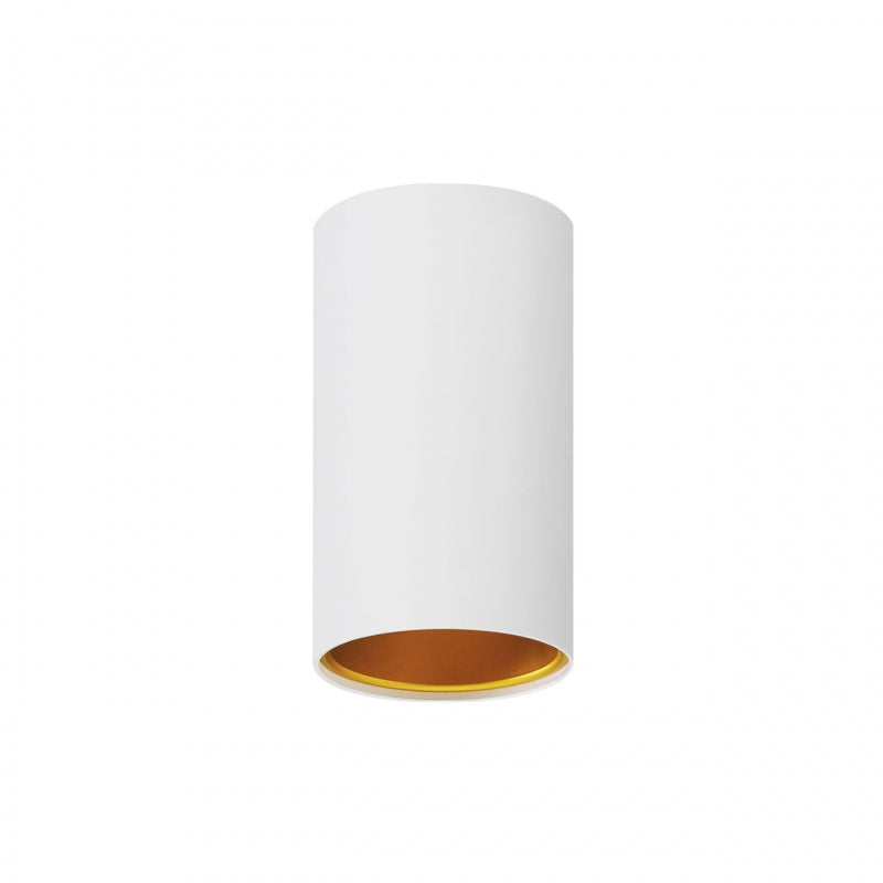Spectrum CHLOE GU10 surface-mounted LED spot, White Golden tube, IP20, 250V, aluminum body, indoor ceiling light