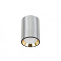 Spectrum CHLOE MINI GU10 påbygget loftslampe, Sølvfarvet krop med Guld ring og Sort kant, IP20