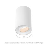 Spectrum CHLOE Spot GU10 LED Overflademonteret Lampe IP20 Hvid Justerbar 50° Loftmontering 250V Aluminium