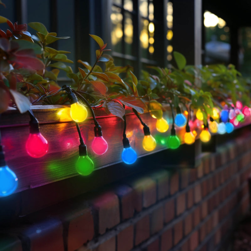 Spectrum GARLAND 5M hængende LED lyskæde, 10xE27 fatninger, IP44 udendørs og indendørs brug, Sort hus