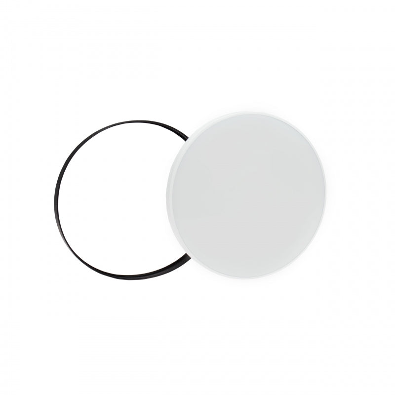 Spectrum LED loftlampe 32W 6000K 230V IP54 rund Hvid Sort 3450 lumen 115° lysvinkel påbygning