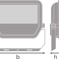 Spectrum LED Projektør GEN 4 Sort 41W 6000 lumen 6500K IP66 symmetrisk lysstråle erstatter 100W