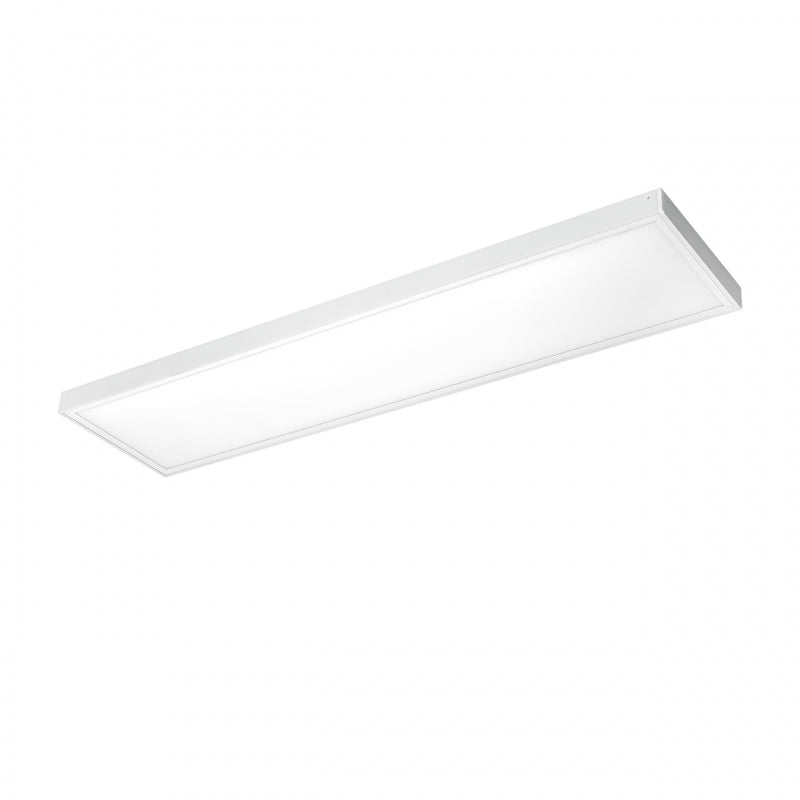 Spectrum LED ramme til påbygget ALGINE armatur 300x1200mm, Hvid aluminium polycarbonat konstruktion