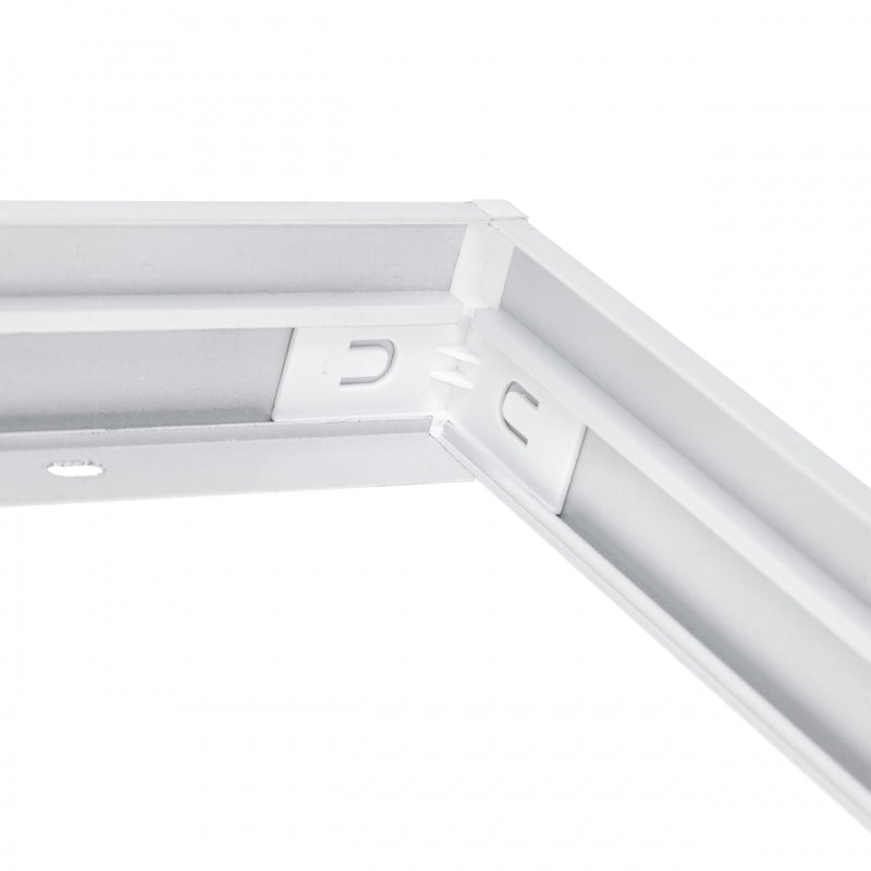 Spectrum LED ramme til påbygget ALGINE armatur 300x1200mm, Hvid aluminium polycarbonat konstruktion