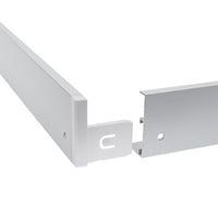 Spectrum LED ramme til påbygget ALGINE armatur 300x1200mm, Hvid aluminium polycarbonat konstruktion