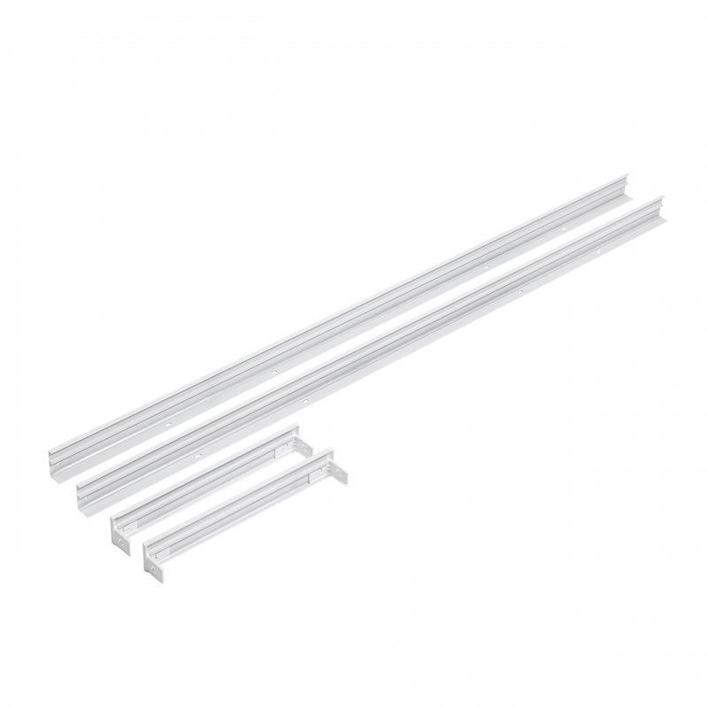 Spectrum LED ramme til påbygget ALGINE armatur 300x1200mm, Hvid aluminium polycarbonat konstruktion