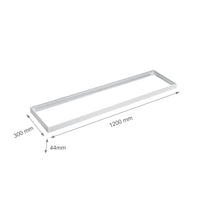 Spectrum LED ramme til påbygget ALGINE armatur 300x1200mm, Hvid aluminium polycarbonat konstruktion