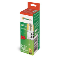 Spectrum LED G4 12V 2W varm hvid 3000K silikone kapselpære 165 lumen 270° strålevinkel ikke dæmpbar