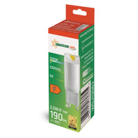 Spectrum LED G9 pære 230V 2.5W 3000K varm hvid 190 lumen ikke dæmpbar keramisk hus