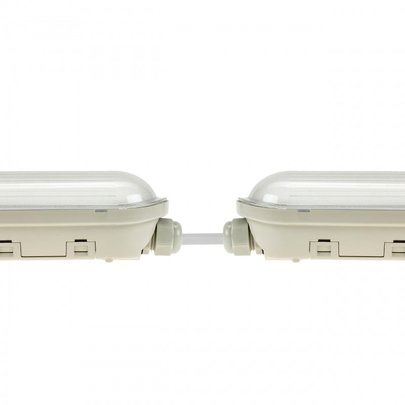 Spectrum LED LIMEA GIGANT Hermetisk 1200mm 38W 6000K 230V IP65 IK10 Kold Hvid Loft- eller Ophængt Lampe Grå