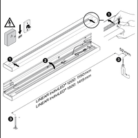 Spectrum LED monteringsarmatur 1200mm, 40W, 4000K, 5050 lumen, CRI 90, IP20 til indendørs belysning