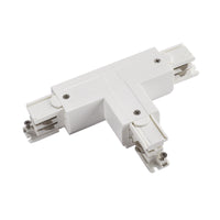 Spectrum LED track connector T2 left, 230V, IP20, aluminium housing, White finish, surface or hanging mount