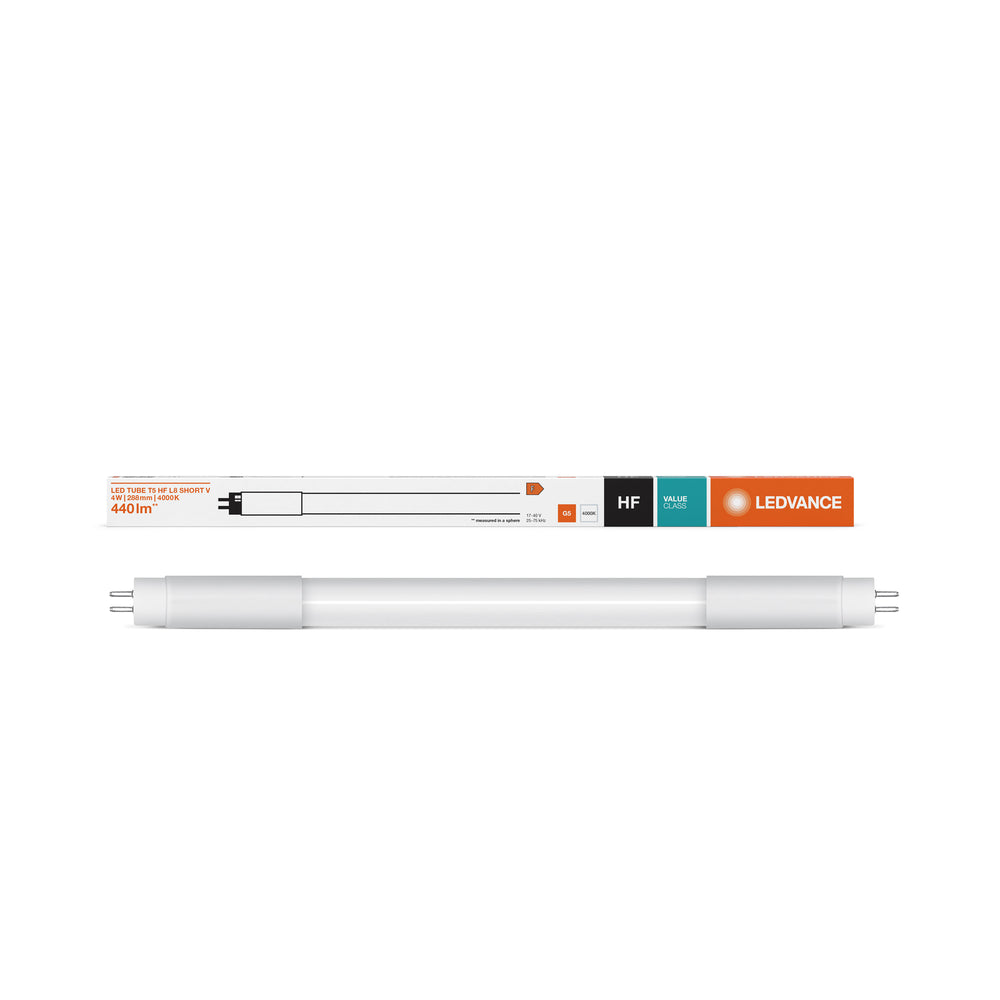 Ledvance LED Tube T5 High Efficiency 4W 4000 lumens 4000K Cool White 29cm HF replaces 8W