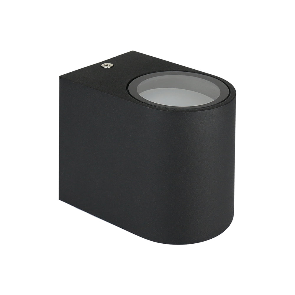 Spectrum LED væglampe halvrund Sort, GU10 fatning, IP44 udendørs væglampe 230V
