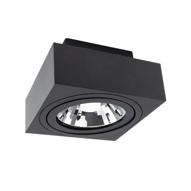 Spectrum MIRORA AR111 GU10 påbygget LED spot Sort justerbar 20W 250V IP20 145x145x85mm
