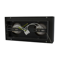 Spectrum MIRORA AR111 GU10 overflademonteret spotlys, 2x20W LED, 250V IP20, sort justerbart rektangulært loftsmonteret armatur