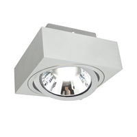 Spectrum MIRORA AR111 påbygget GU10 spotlampe, 250V, 20W max, IP20, justerbar Hvidt aluminiumshus