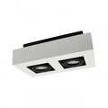 Spectrum MIRORA GU10 overflade loftsspot, 2x10W LED, 250V, IP20, justerbar, Hvid Sort aluminium
