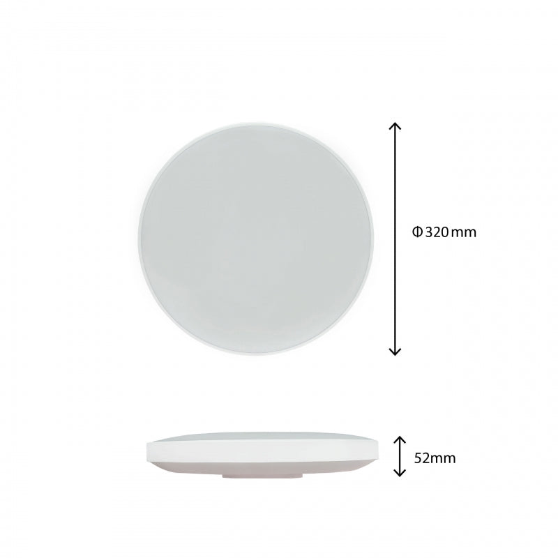 Spectrum NYMPHEA LED loftlampe 24W CCT 230V 3150 lumen 115° IP54 CRI 80 Hvid Sort Rund Overflade