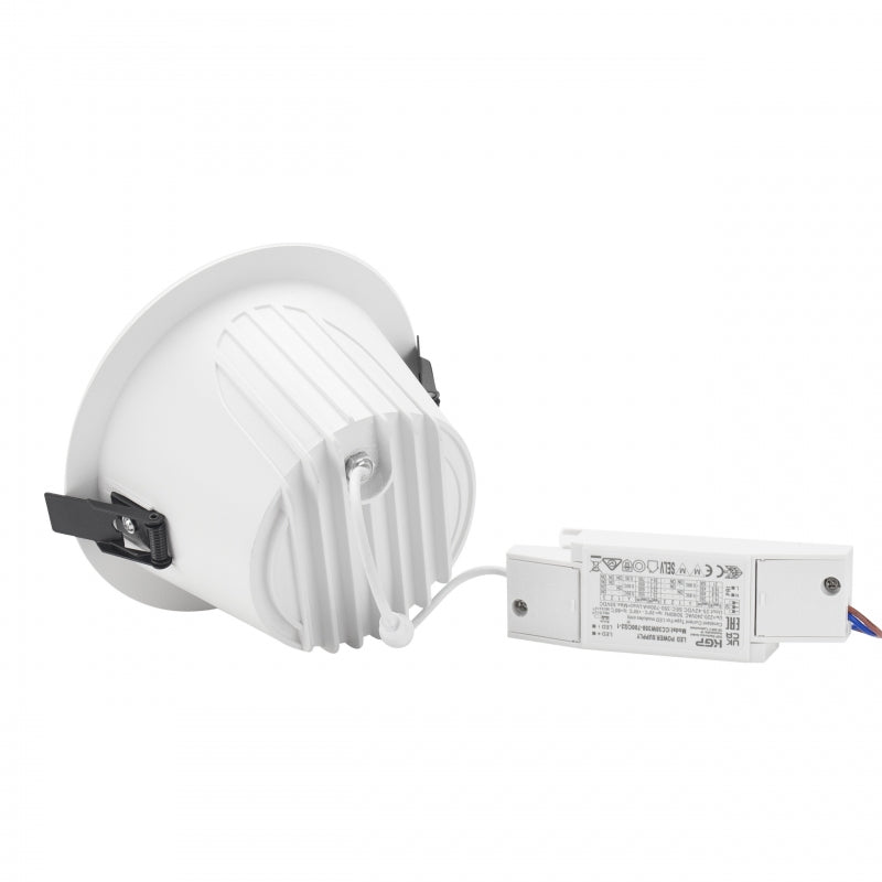 Spectrum ORBITO LED Downlight 14-27W 4000K 230V IP44 CRI 90 UGR<19 Hvid Rund Sort Reflektor Indbygget