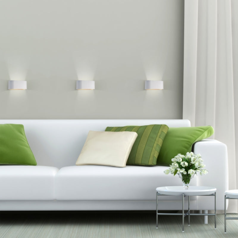 Spectrum SQUALLA G9 væglampe, Hvid Gylden, maks. 6W, 250V, IP20, aluminiumshus, overflademontering