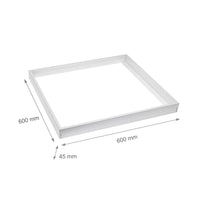 Spectrum overflademonteringsramme til ALGINE LINE og ALGINE PREMIUM 600x600mm LED paneler, Hvid
