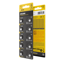 Technik Alkaline Knapcelle AG1 LR60 364 1.5V 10-pak pålidelige knapbatterier til ure og elektronik
