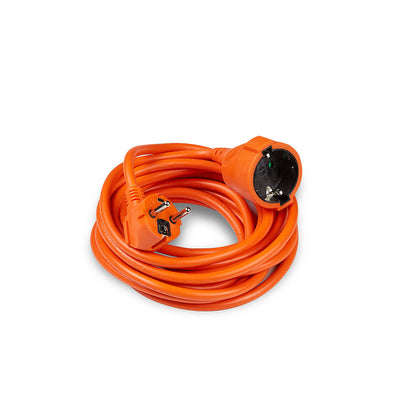 Technik forlængerledning 1-vejs 5m 3x1.5mm² 16A 250V orange fleksibel strømkabel til indendørs og udendørs brug