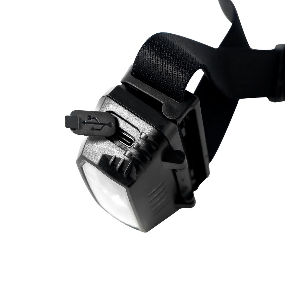 Technik Pandelygte H15 genopladelig LED 300 lumen IP44 med USB Type-C og bevægelsessensor