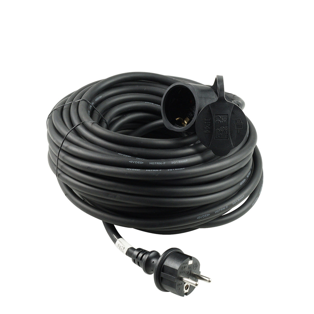 Technik industriel forlængerledning 20m 1-vej 3x1.5mm2 H07RN-F IP44 16A kraftig strømkabel