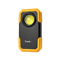 Technik LED lommelygte W20 COB 250 lumen, drevet af 3xAAA, Hvid plastkrop, IPX2 med magnet og clips