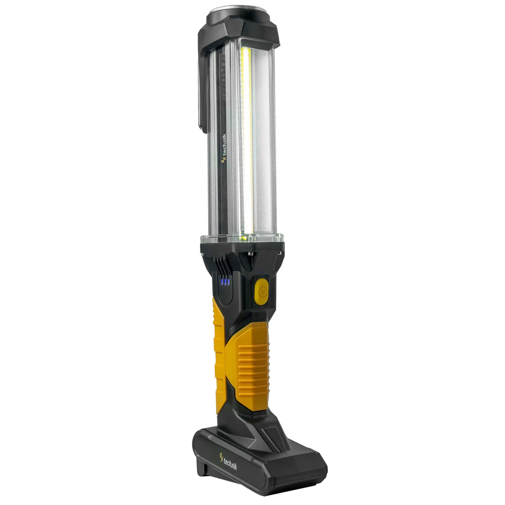 Technik LED Lommelygte W50 COB+XPG 1000 lumen Hvid IP55 med USB Type-C Genopladeligt Batteri og Powerbank