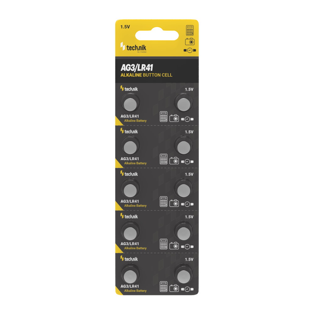 Technik Platinum AG3 LR41 192 392 1.5V Alkaline Knapcelle Batteripakke med 10 til ure og små enheder