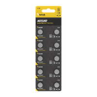 Technik Platinum alkalisk knapcellebatteri 1.5V AG7 LR57 371 SR920W, 10 pak pålidelig knapcellebatteri