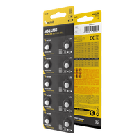 Technik Platinum Alkaline Button Cell AG4 LR66 377 1.5V Knoopcelbatterij 10 Pack