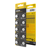 Technik Platinum Alkaline Knappcelle AG8 LR55 191 391 1.5V B10 pakke med 10 til ure og elektronik