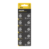 Technik Platinum Alkaline Knappcelle AG8 LR55 191 391 1.5V B10 pakke med 10 til ure og elektronik