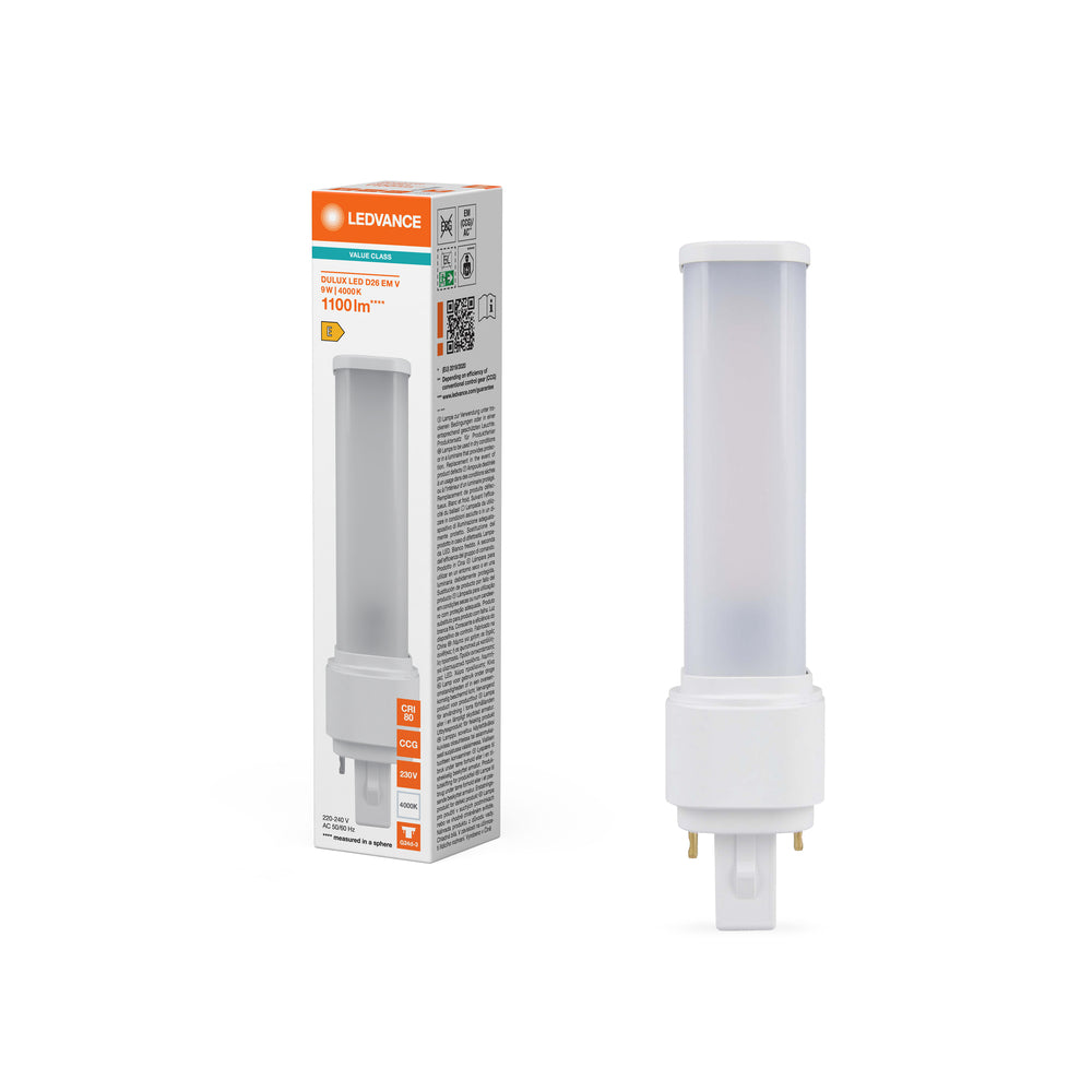 Tsong LED lampe 9W 4000K Philips chip erstatter 26W 220-230V energimærke D