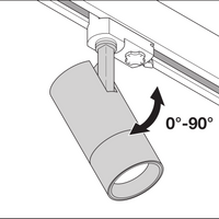 Ledvance LED Railspot D85 Black 25W 1500 lumens 15-55° 3000K IP20 Mechanical Zoom Dimmable Track Light CE RoHS