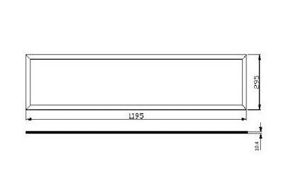 Tsong LED panel 120x30cm Pro Slim Line 36W 4320 lumen 6000K UGR22 opal Philips chip IP20 CE RoHS