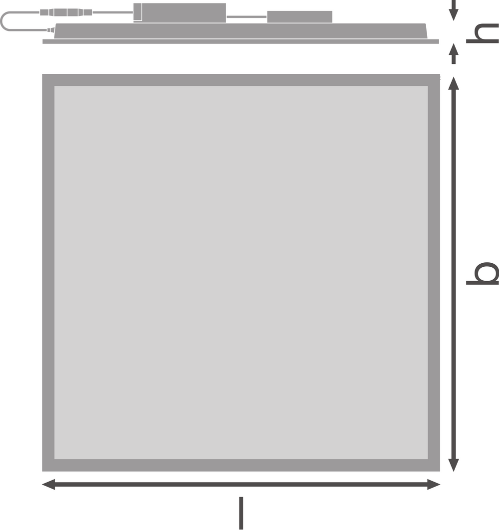 Tsong LED panel 33W 4320 lumen 4000K 230V IP20 CRI 80 aluminium hvid 60x60cm comfort serie
