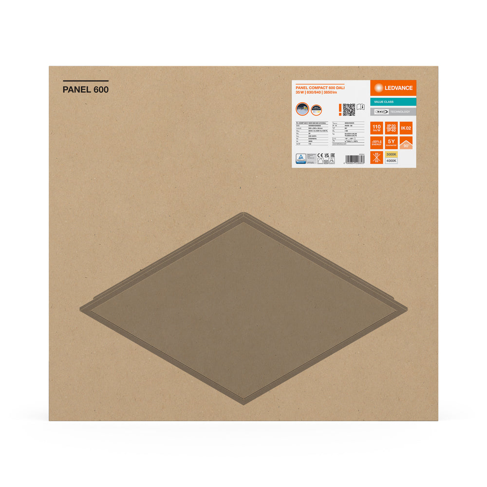 Tsong LED Panel 60x60cm 35W CCT omskifter 2700K 4000K 4200 lumen UGR19 IP20 DALI dæmpbar