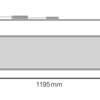 Tsong LED panel lys 33W 3000K 4320 lumen 120x30cm UGR<19 IP20 aluminium hvid flimmerfri
