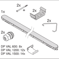 Value LED vandtæt armatur 50W 4000K 6000 lumen 150cm IP65 kold hvid